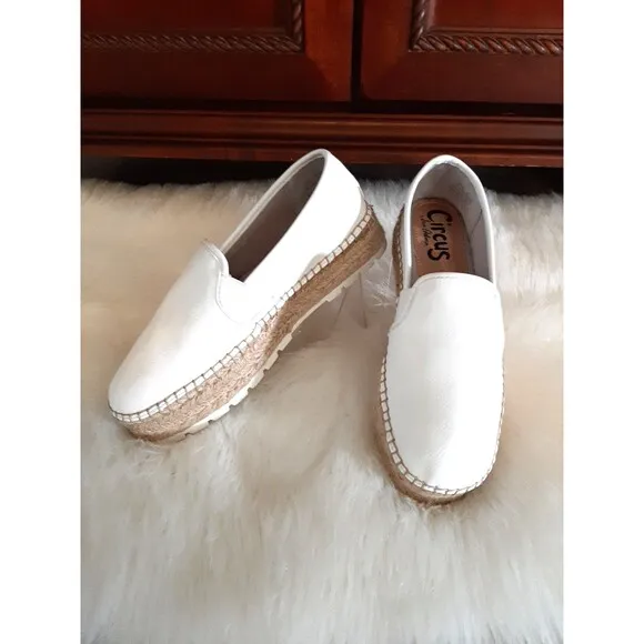 Circus by Sam Edelman Women's size 8.5M Cora Platform Espadrilles in White
