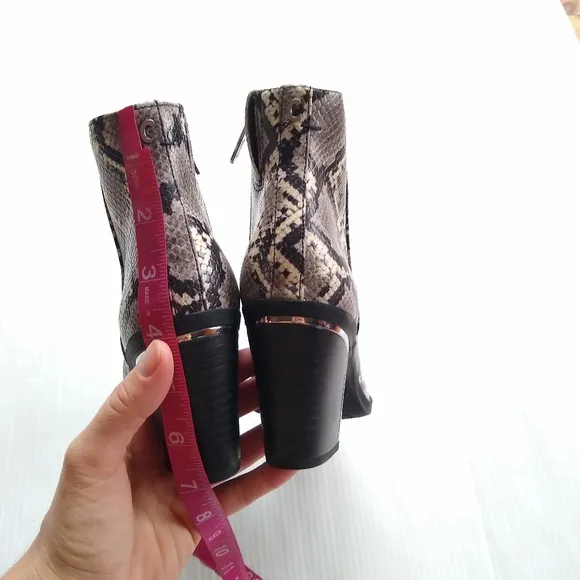 CIRCUS SAM EDELMAN Cal cashmere snakeskin heeled ankle boots