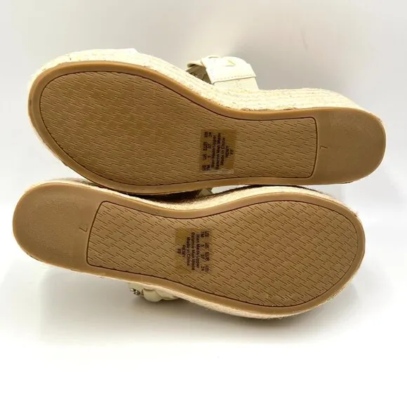 Circus Sam Edelman Womens Size 7 Remy Cream Espadrilles Wedges Sandals Shoes