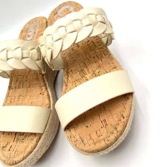 Circus Sam Edelman Womens Size 7 Remy Cream Espadrilles Wedges Sandals Shoes