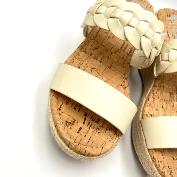 Circus Sam Edelman Womens Size 7 Remy Cream Espadrilles Wedges Sandals Shoes