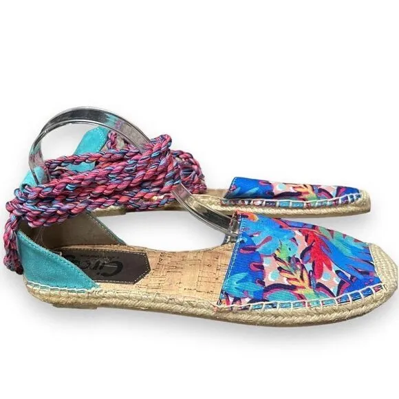 Circus Sam Edelman Lenora Espadrilles Sandals Women's 10 Multicolor Floral Boho