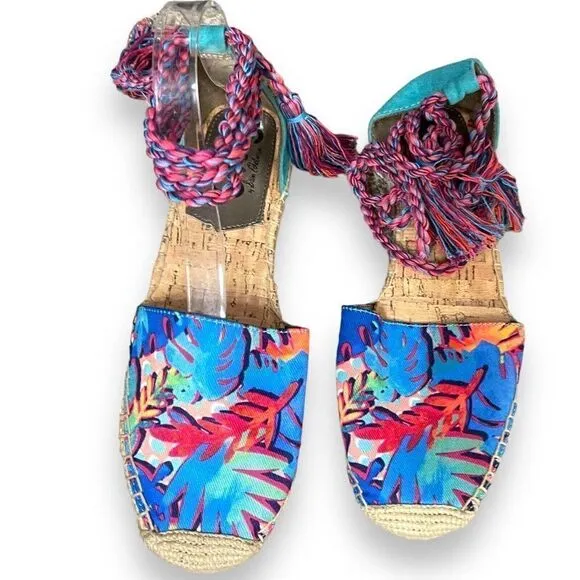 Circus Sam Edelman Lenora Espadrilles Sandals Women's 10 Multicolor Floral Boho