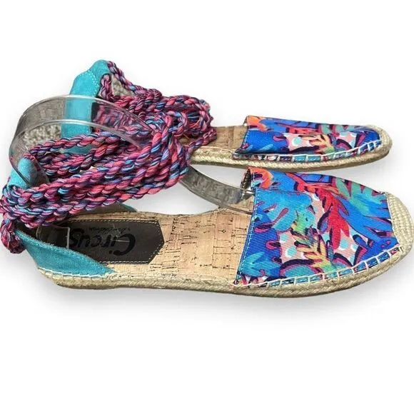 Circus Sam Edelman Lenora Espadrilles Sandals Women's 10 Multicolor Floral Boho