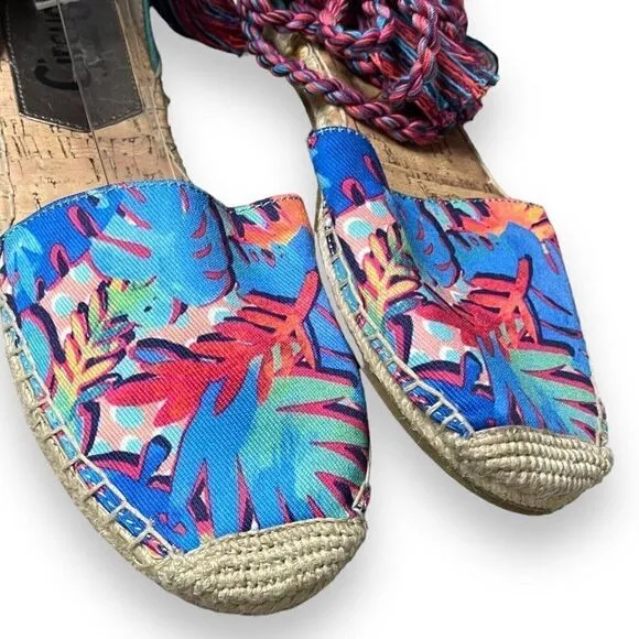 Circus Sam Edelman Lenora Espadrilles Sandals Women's 10 Multicolor Floral Boho