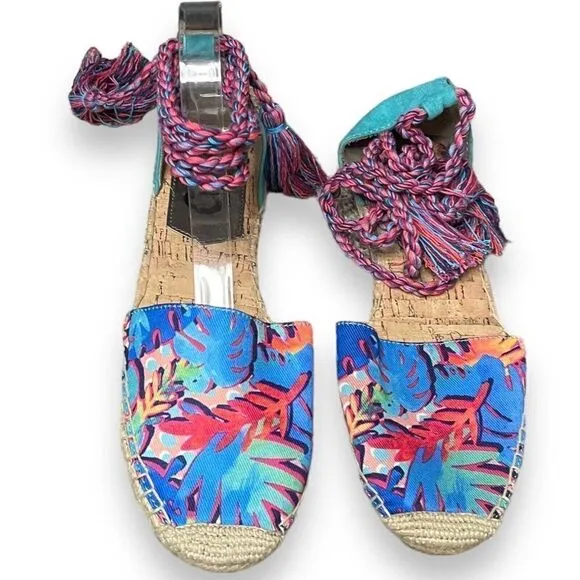 Circus Sam Edelman Lenora Espadrilles Sandals Women's 10 Multicolor Floral Boho