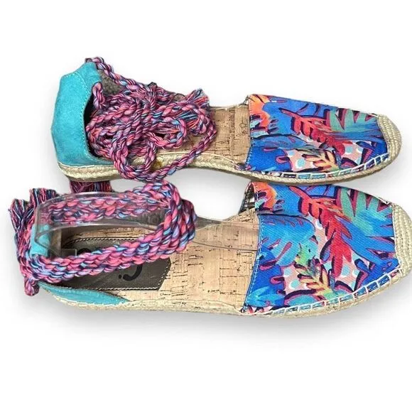Circus Sam Edelman Lenora Espadrilles Sandals Women's 10 Multicolor Floral Boho