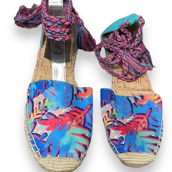 Circus Sam Edelman Lenora Espadrilles Sandals Women's 10 Multicolor Floral Boho