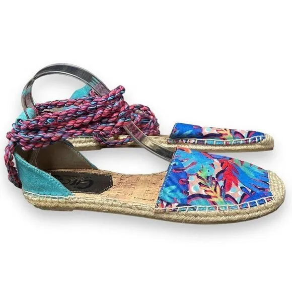 Circus Sam Edelman Lenora Espadrilles Sandals Women's 10 Multicolor Floral Boho