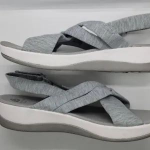 Clarks Arla Meg Women Sandals Flat Strappy Gray Size 12