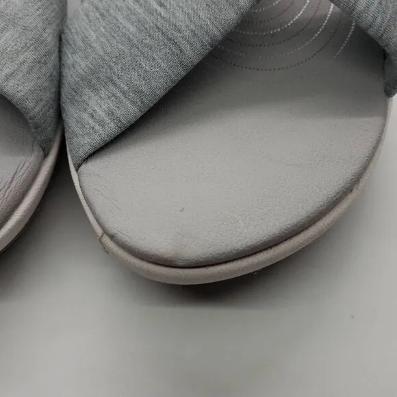 Clarks Arla Meg Women Sandals Flat Strappy Gray Size 12