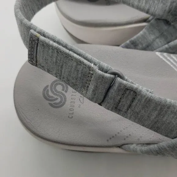 Clarks Arla Meg Women Sandals Flat Strappy Gray Size 12
