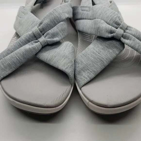 Clarks Arla Meg Women Sandals Flat Strappy Gray Size 12