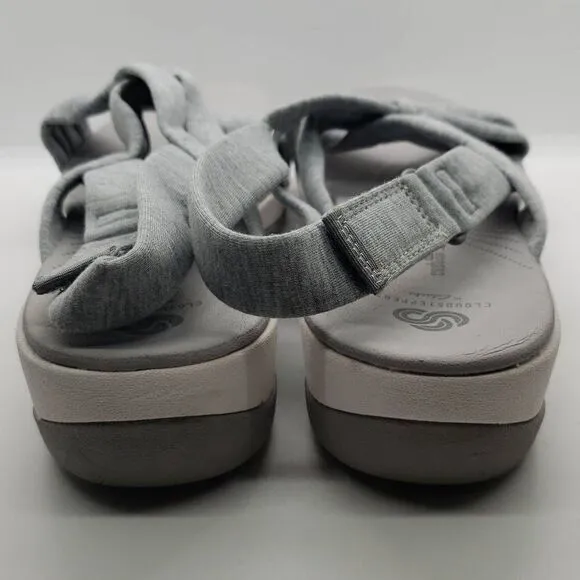 Clarks Arla Meg Women Sandals Flat Strappy Gray Size 12