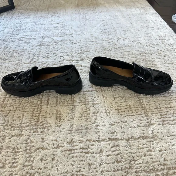 Clarks Black Penny Loafers