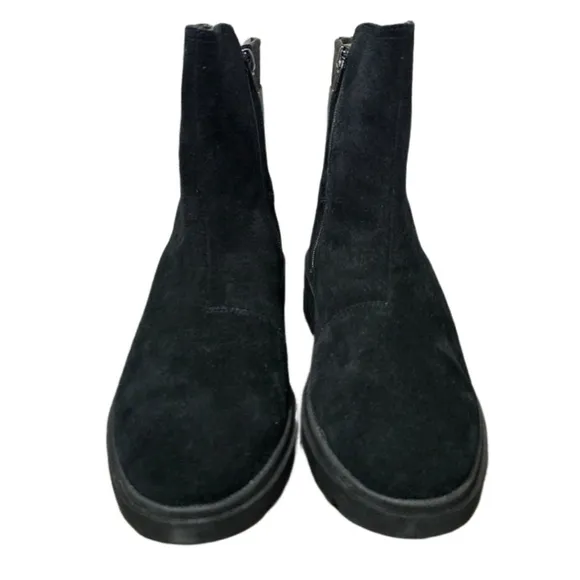 Clarks Calla Mid Black Suede Boots NIB