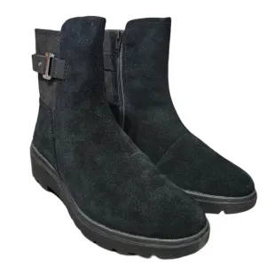 Clarks Calla Mid Black Suede Boots NIB