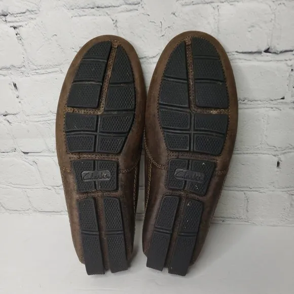 Clarks Collection Men's‎ Driving Loafers Shoes Size 7.5 Leather Brown