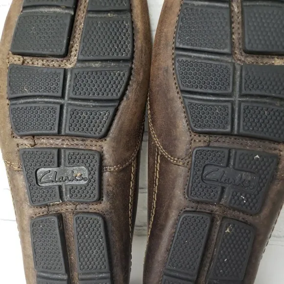Clarks Collection Men's‎ Driving Loafers Shoes Size 7.5 Leather Brown