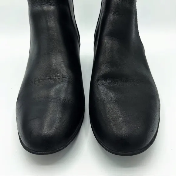 Clarks Linnae Buckle Leather Calf Height Boots