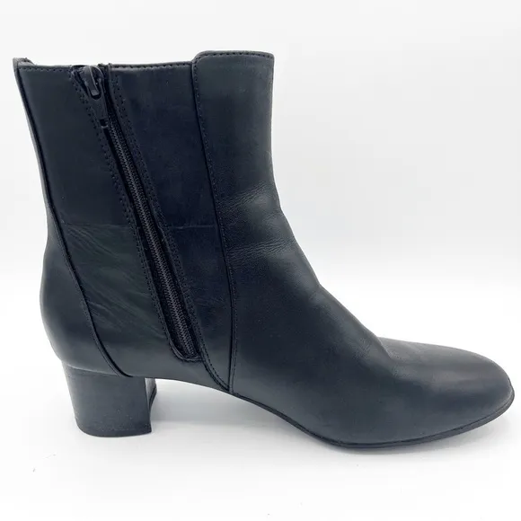 Clarks Linnae Buckle Leather Calf Height Boots