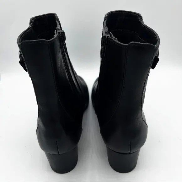 Clarks Linnae Buckle Leather Calf Height Boots