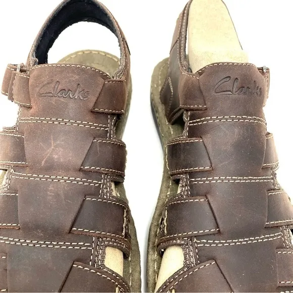 Clarks Men's Brown Union Open Toe Fisherman Sandals