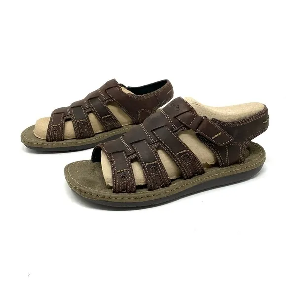 Clarks Men's Brown Union Open Toe Fisherman Sandals