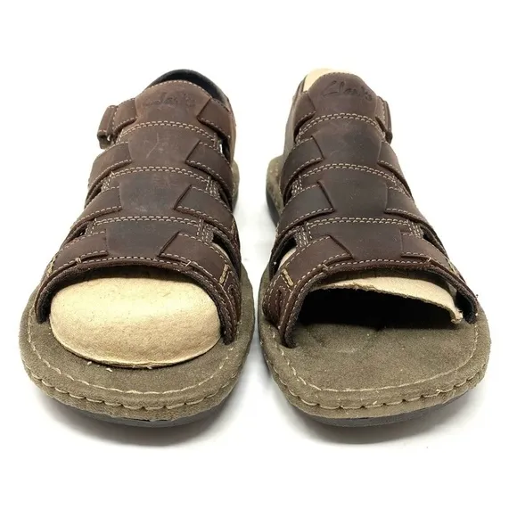 Clarks Men's Brown Union Open Toe Fisherman Sandals
