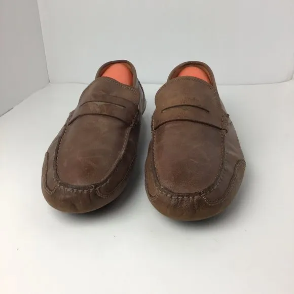 Clarks Men's Leather Penny Loafers Brown Size 13