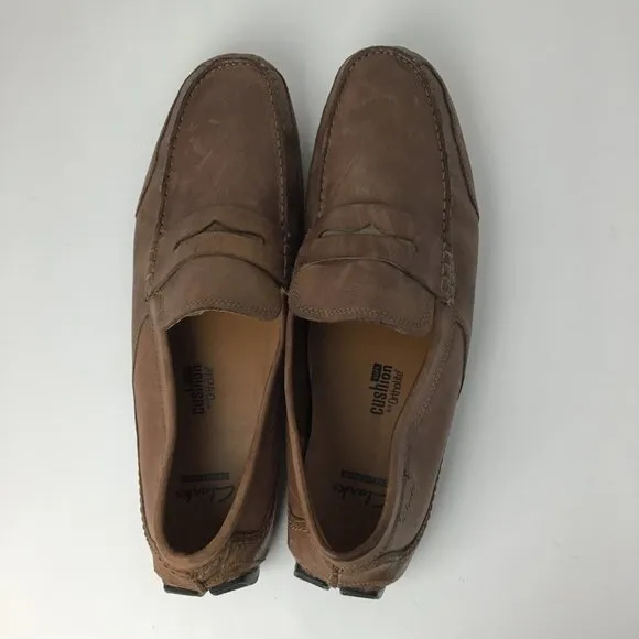 Clarks Men's Leather Penny Loafers Brown Size 13
