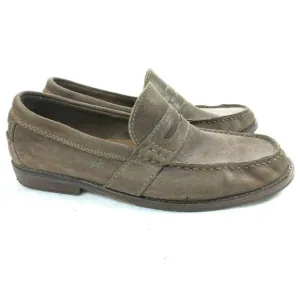Clarks Nielsen Brown Nubuck Leather Penny 9.5 M