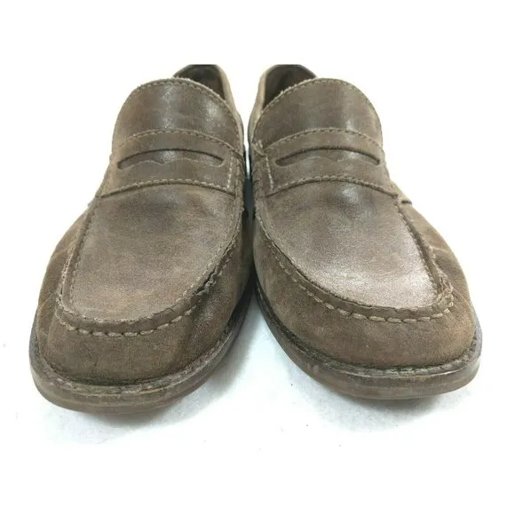 Clarks Nielsen Brown Nubuck Leather Penny 9.5 M