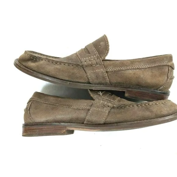 Clarks Nielsen Brown Nubuck Leather Penny 9.5 M