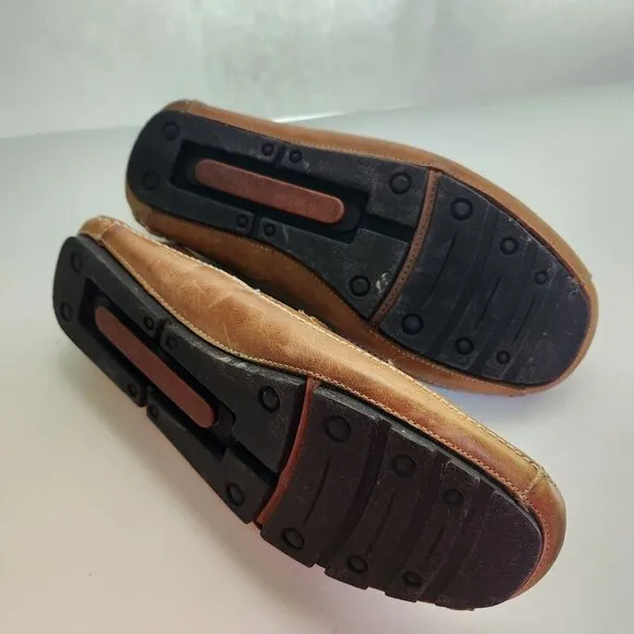 Clarks Tan Leather Comfort Loafers Size 12M
