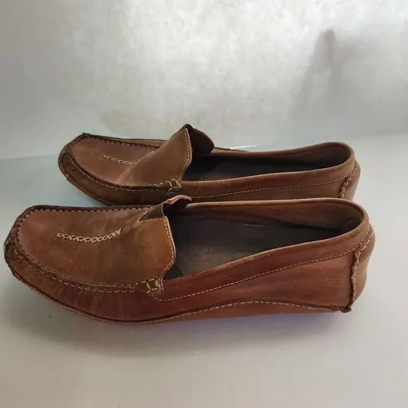 Clarks Tan Leather Comfort Loafers Size 12M