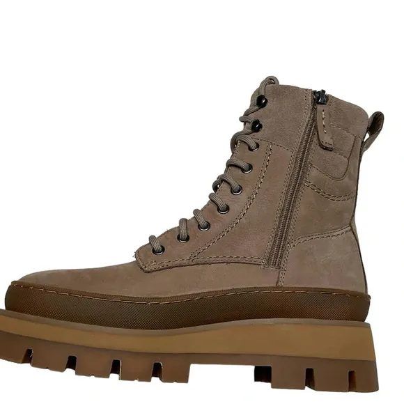 Clarks Women’s Boots 8M Orianna 2 Hike Chunky Leather Pebble Nubuck Combat Zip