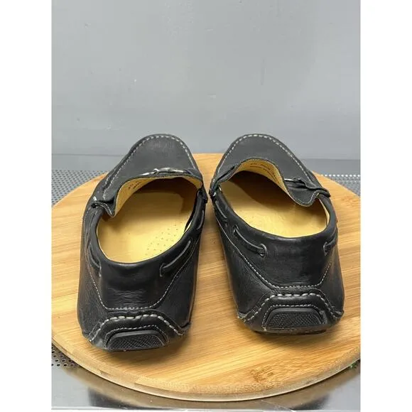 Claudio De Lorena Men's Black Driving Mocassins Designer Loafers Size 11.5