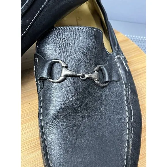 Claudio De Lorena Men's Black Driving Mocassins Designer Loafers Size 11.5