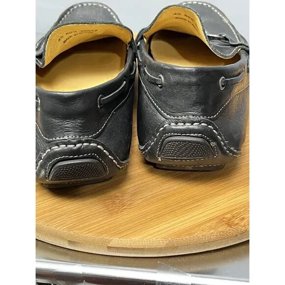 Claudio De Lorena Men's Black Driving Mocassins Designer Loafers Size 11.5