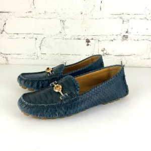 Coach Arlene Snakeskin Embossed Loafers