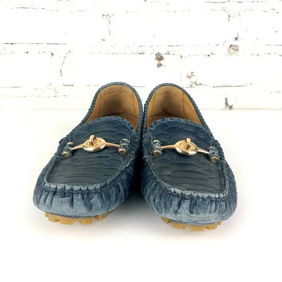 Coach Arlene Snakeskin Embossed Loafers