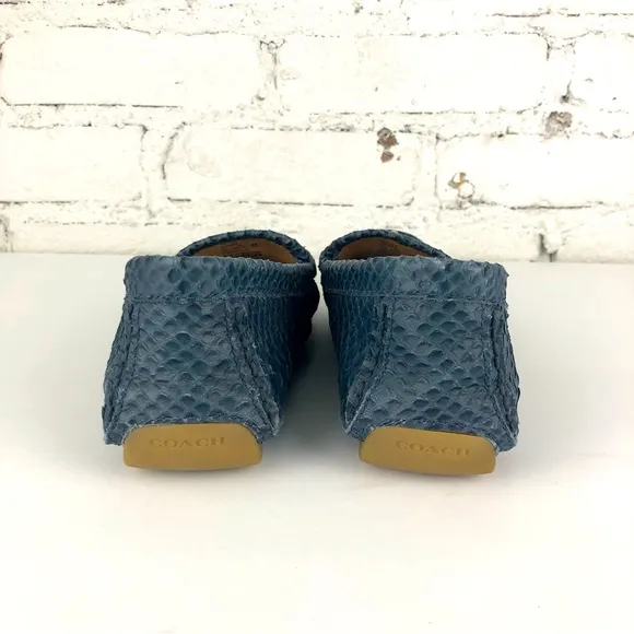Coach Arlene Snakeskin Embossed Loafers