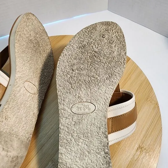 COACH Eileen Turnlock Slide Sandals Flip Flops Chalk Nude Sz 7.5 in open box