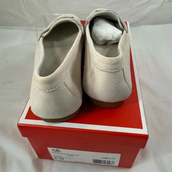 Coach Fredrick Nubuck leather slip on loafers bone, driving moccasins