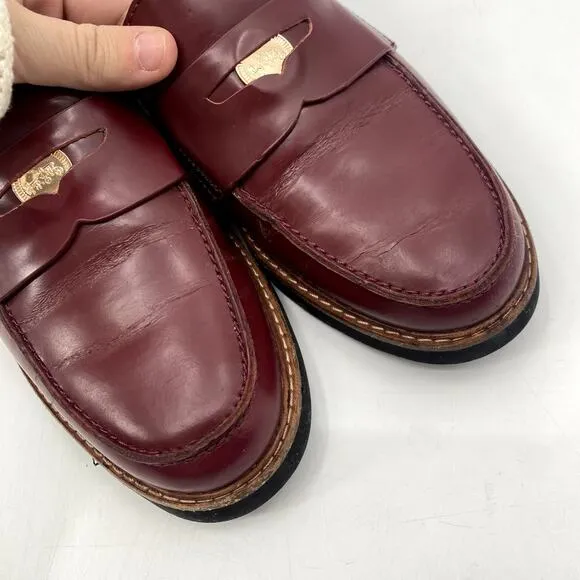 Coach Indie Box Maroon Penny Loafers