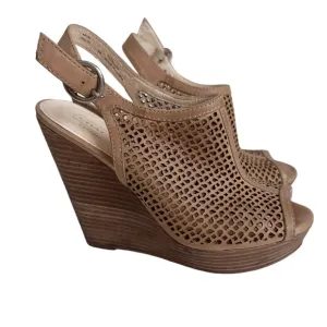 Coach Jaklyn Perforated Wedge Cage Sandals