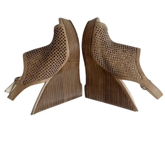 Coach Jaklyn Perforated Wedge Cage Sandals