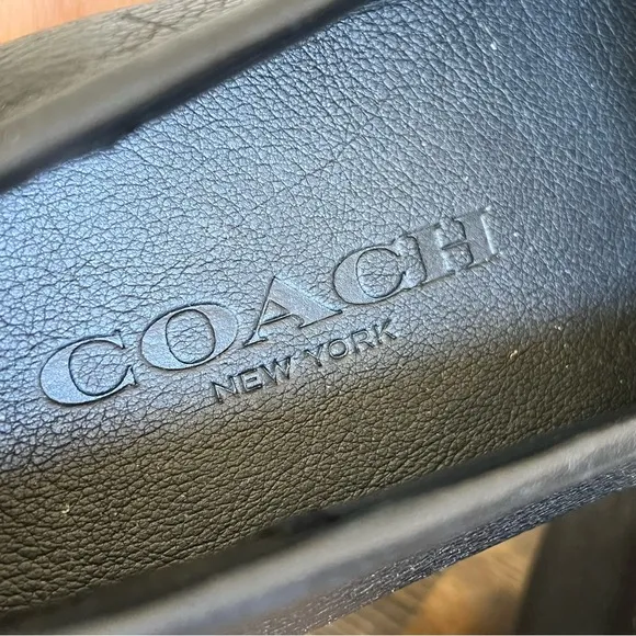 COACH Jarad Black Jacquard And Leather  Driving Loafers Mens  US10