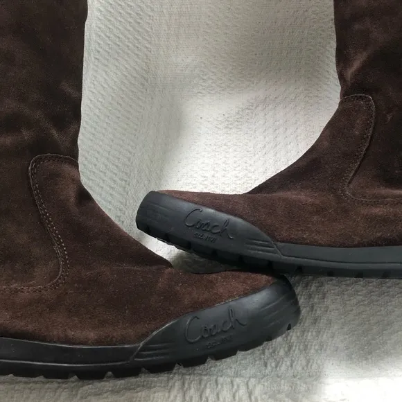 Coach | NWOT Tatum Suede Logo Boots 8.5